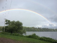 rainbow; Lake Shore Drive; Rib Lake, WI